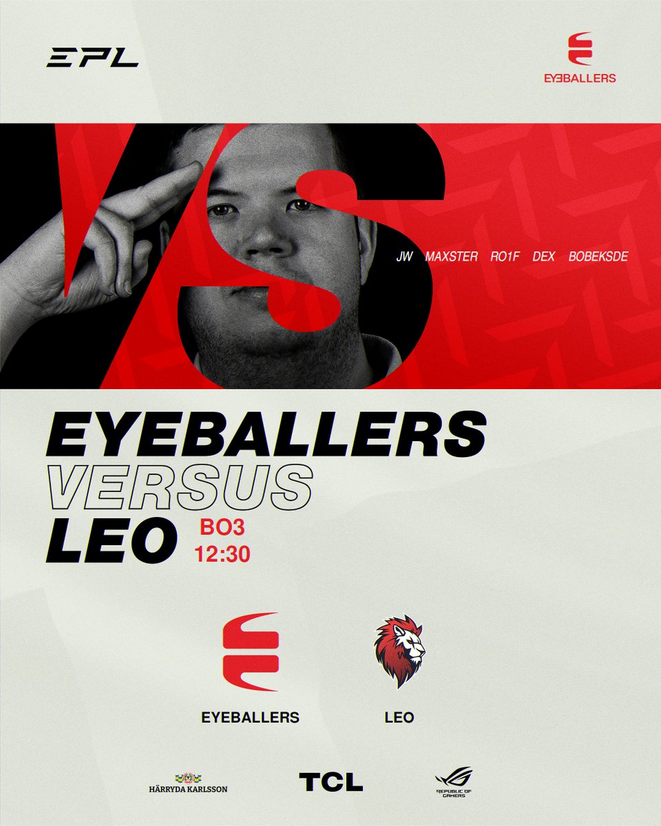 GAMEDAY! 

We have reached the winners match in groupstage and are playing Leo for a spot in the playoffs. 

12:30 CEST. Let's hit the ground running! 

EYE TIL I DIE! 
e7