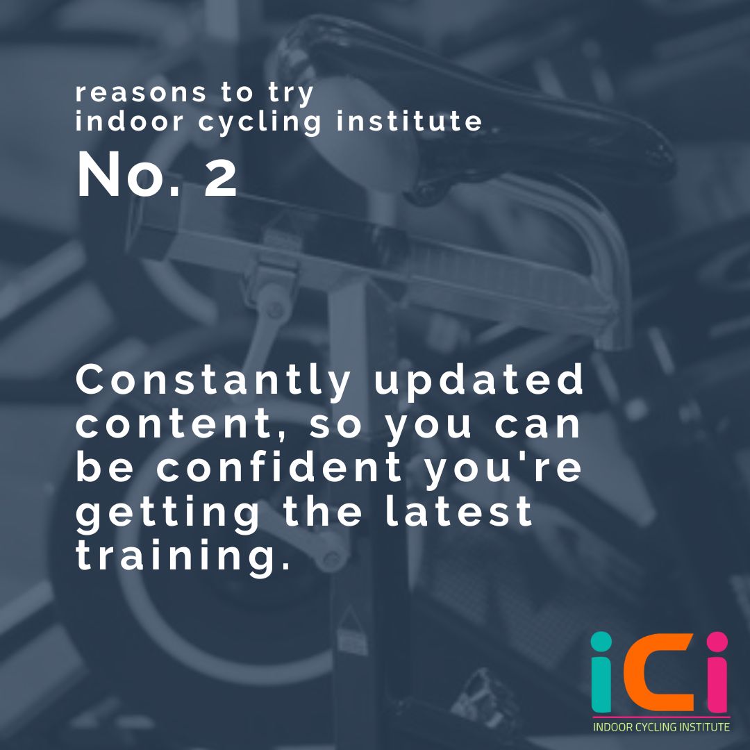 We take your career seriously. We constantly update our courses with new material because it's THAT important.

Check out our courses here: indoorcyclinginstitute.com/courses.html
#indoorcycling #indoorcyclingtraining #indoorcyclingcourses #indoorcyclinginstructors #indoorcyclinginstructor