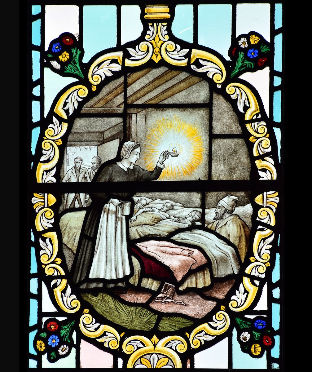 Florence Nightingale died #OTD 13 August 1910. The pioneer of professional nursing, she was named after the city where she was born. By the end of the 19C it was one of the most popular girls names in Britain. She's shown as 'the lady with the lamp' by GER Smith, 1950 at Maldon