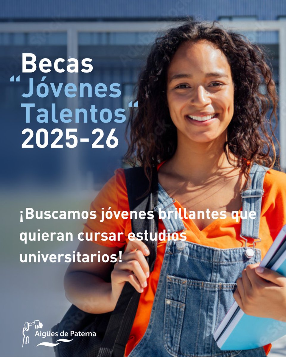 Aigües de Paterna (@aiguespaterna) on Twitter photo 🎓 Vuelven las Becas 'Jóvenes Talentos' de Aigües de Paterna.
📣 Plazo de presentación de candidaturas, hasta el 27 de agosto.
ℹ️ Bases e información en nuestra página web aiguesdepaterna.es/programa-becas…
#AigüesdePaternaContigo <a href="/AytoPaterna/">Ayuntamiento Paterna</a> 🎓 Vuelven las Becas 'Jóvenes Talentos' de Aigües de Paterna.
📣 Plazo de presentación de candidaturas, hasta el 27 de agosto.
ℹ️ Bases e información en nuestra página web aiguesdepaterna.es/programa-becas…
#AigüesdePaternaContigo <a href="/AytoPaterna/">Ayuntamiento Paterna</a>