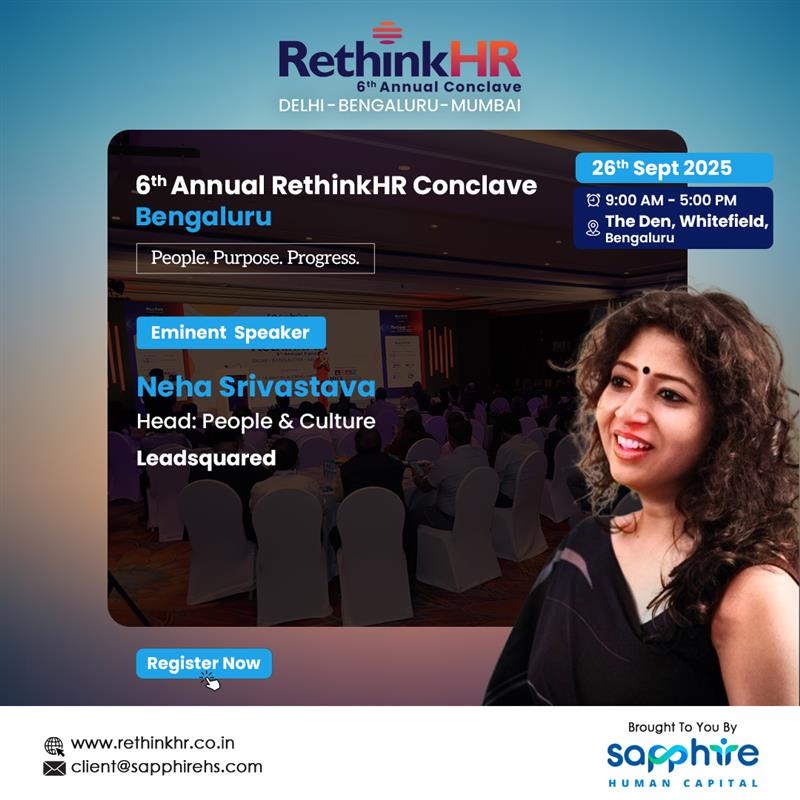 itsRethinkHR's tweet photo. We’re delighted to welcome Neha Srivastava, Head – People &amp; Culture at LeadSquared, as an esteemed speaker at the 6th Annual #RethinkHR Conclave, #Bengaluru

🔗Secure your Spot
➡️https://t.co/Pm78BJT3N2
📅26th Sept Friday
📍The Den, Whitefield

Contact Us: +91 9273253713 https://t.co/Woqs550xUy