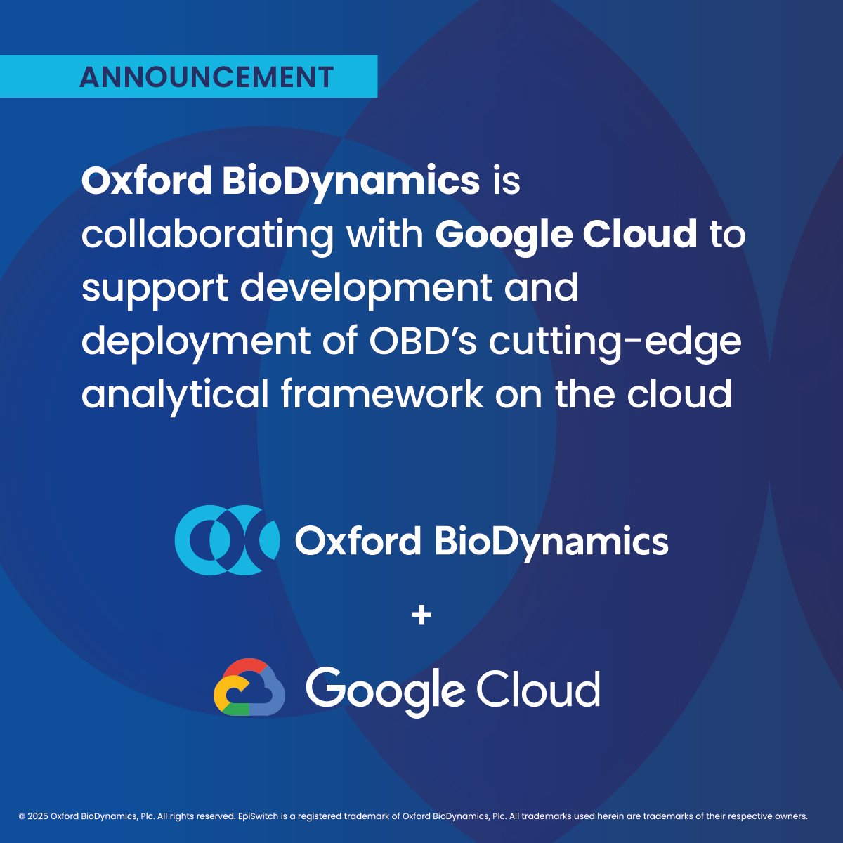 Oxford BioDynamics (@oxbiodynamics) on Twitter photo 🌐🧬 <a href="/OxBioDynamics/">Oxford BioDynamics</a> is collaborating with <a href="/googlecloud/">Google Cloud</a> to support the development and deployment of #OBD’s cutting-edge analytical framework on the cloud.
Read more👇
obdx.co/ggl
#PrecisionMedicine #AI #HealthcareInnovation #EpiSwitch #Genomics <a href="/Google/">Google</a> 🌐🧬 <a href="/OxBioDynamics/">Oxford BioDynamics</a> is collaborating with <a href="/googlecloud/">Google Cloud</a> to support the development and deployment of #OBD’s cutting-edge analytical framework on the cloud.
Read more👇
obdx.co/ggl
#PrecisionMedicine #AI #HealthcareInnovation #EpiSwitch #Genomics <a href="/Google/">Google</a>