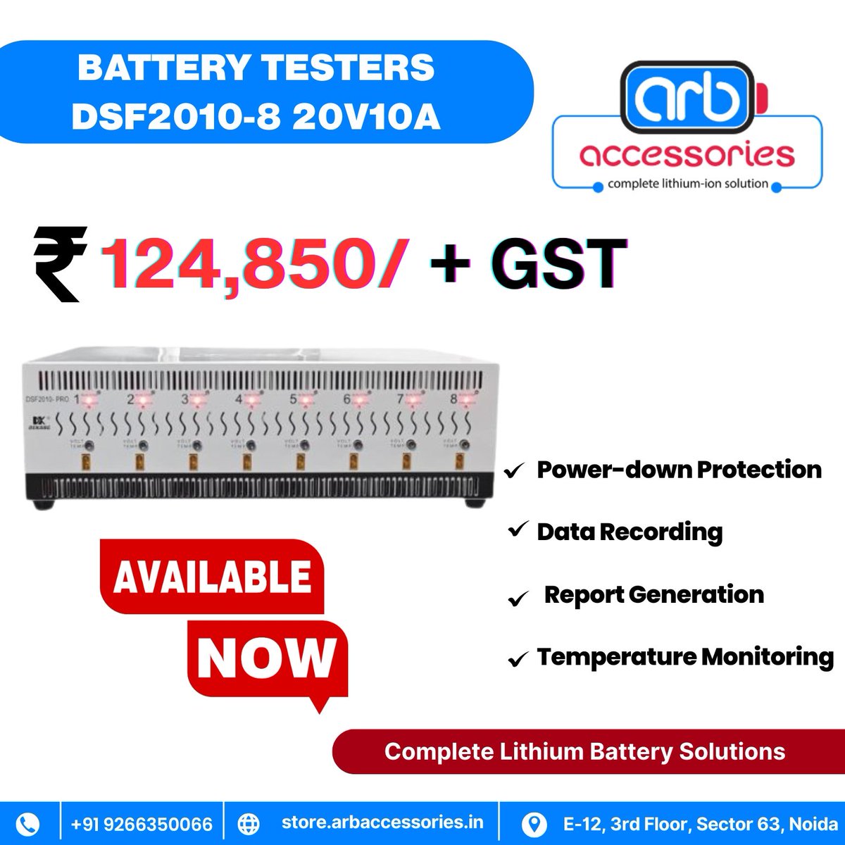 arb_ltd's tweet image. 🔋 BATTERY TESTING LEAD (SF-100-6 23V 6A/10A) – Ensures precise connection for accurate battery measurement.

🛒 Buy Now 👉store.arbaccessories.in/category/dk-ma…

#ARBaccessories #BatteryTesting #BatteryTools #BatteryPerformance #EVTesting #BatteryDiagnostics #BatteryCare #LithiumBattery