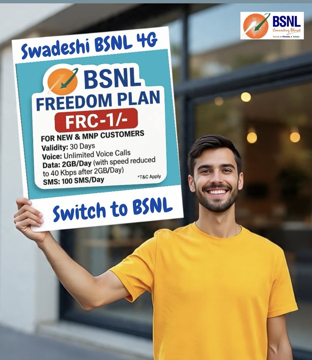 BSNL_GOA's tweet photo. #bsnl #BSNLFreedomOffer https://t.co/ct7MaYyt2k