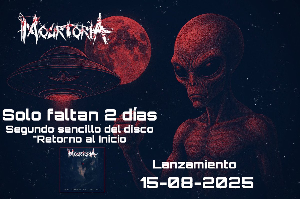 Solo faltan dos días para el lanzamiento de nuestro segundo sencillo de nuestro nuevo disco “Retorno al Inicio”.
#MourtoriaNewCD
#newcdretornoalinicio
#mourtoria25años