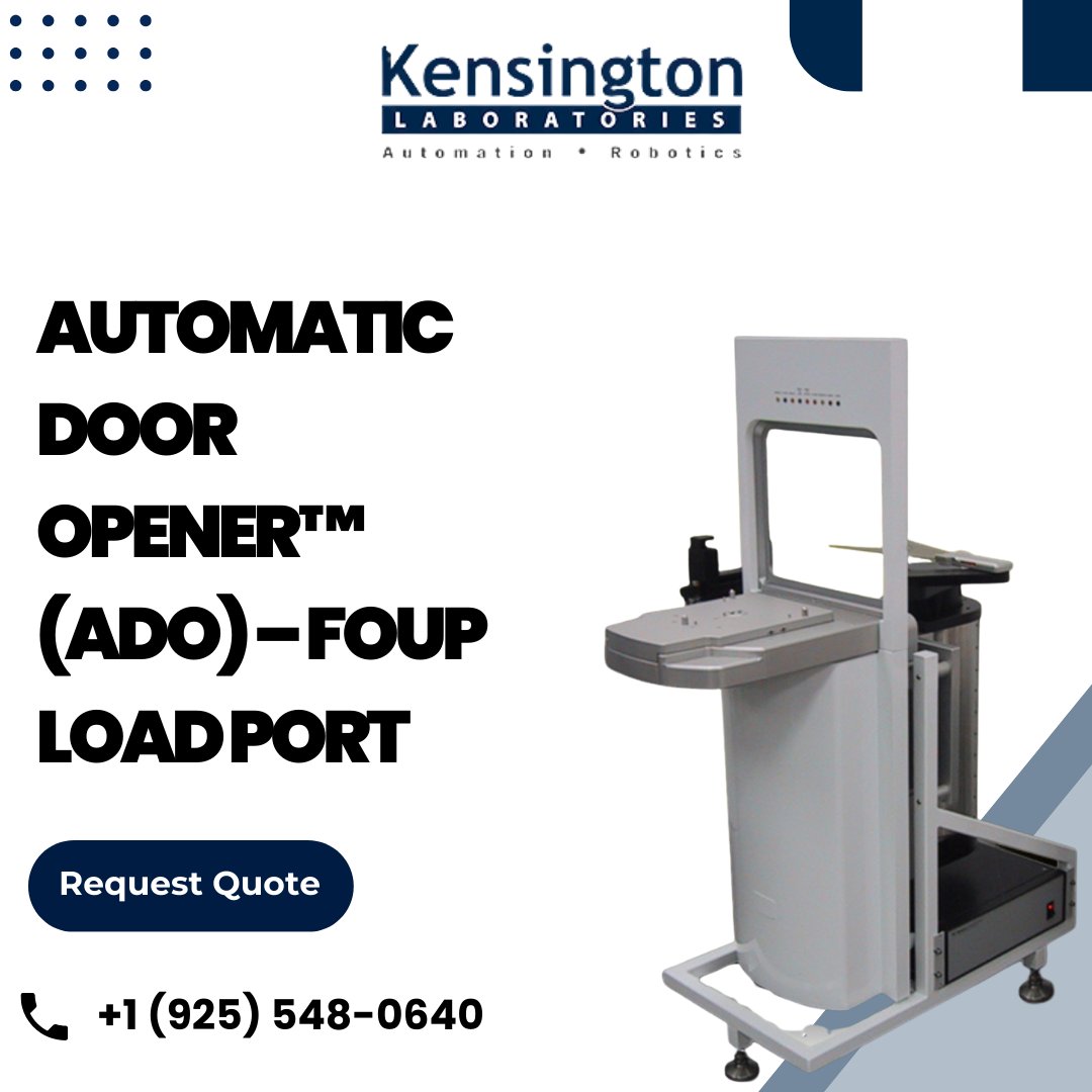 Kensington_Labs's tweet photo. The Automatic Door Opener for FOUP Load Ports boosts productivity with consistent, hands-free wafer transfer. No manual intervention, no delays — just precision motion control you can count on.

👉 Request a Quote - https://t.co/uNgWkIWe3G

#fouploadport #automaticdooropener https://t.co/jO67kcLghV