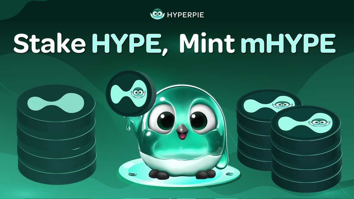 GM CT

Hyperpie is changing the way we see DEFi,your actions won't go unrewarded

There are 3 ways to get the <a href="/Hyperpiexyz_io/">Hyperpie</a> drop.

- Stake $HYPE on the launchpad and deploy $mHYPE across DeFi

- Participate in the exclusive <a href="/KaitoAI/">Kaito AI 🌊</a> campaign

- Engage with meme tokens on