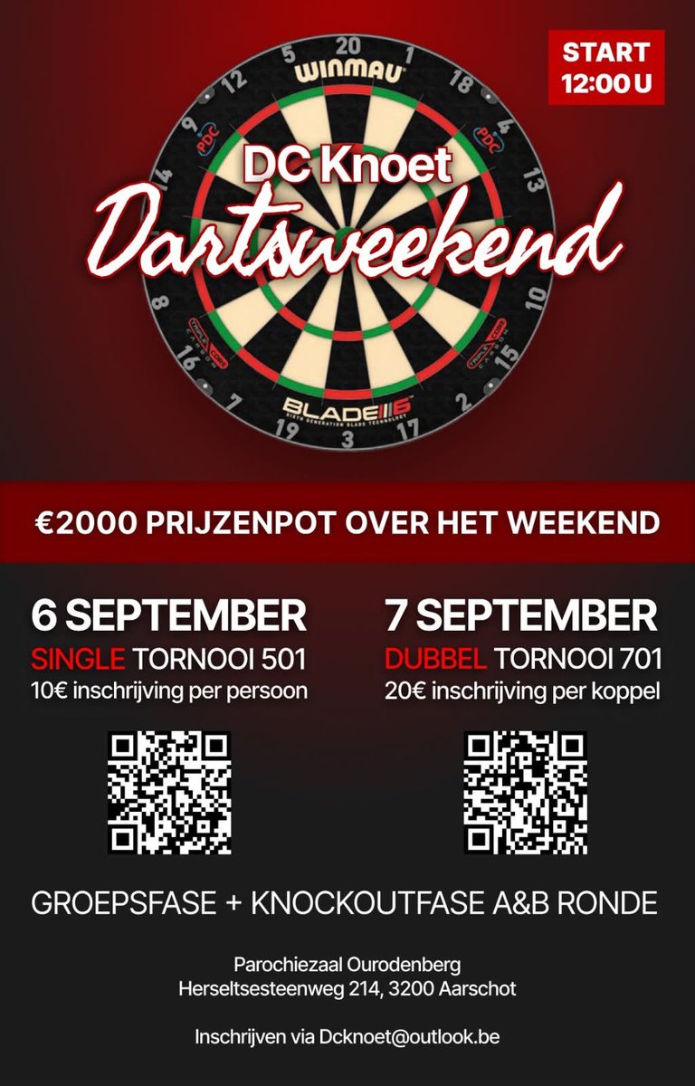 DC KNOET - Dartsweekend 6/7 sept ‘25
#darts