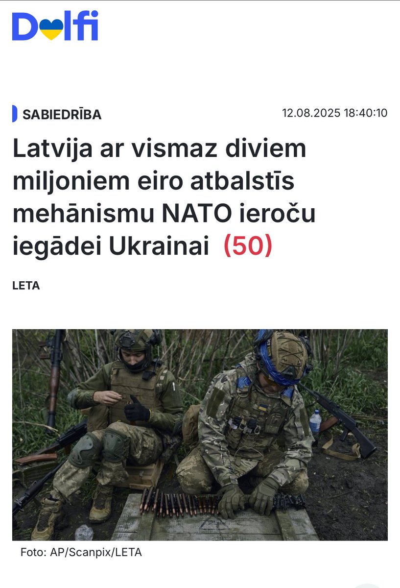 NOELreports's tweet photo. Latvia will contribute up to 2 million euros to a NATO initiative supplying US-made weapons to Ukraine. https://t.co/zbdqW2jSuX