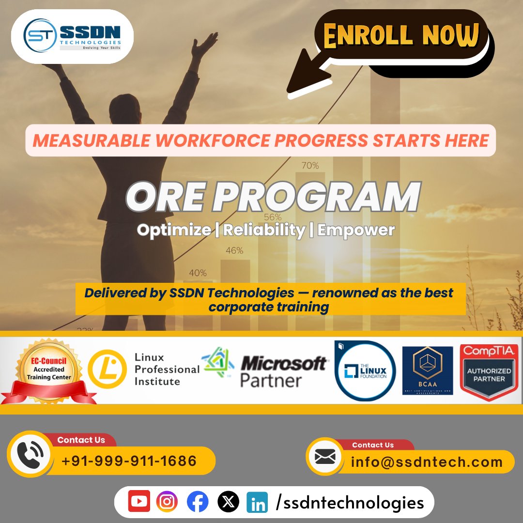 ssdntechnologie's tweet image. ORE Program: Optimize | Reliability | Empower

Is your team falling behind of its full potential?
The answer lies in structured, goal-driven development.

🌐 ssdntech.com
📧 info@ssdntech.com
📞 +91-9999-111-686

#OREProgram #SSDNTechnologies #TrainingCompanyInIndia