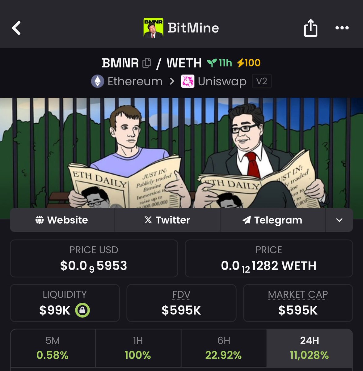 Crypto Kio (@kiocalls) on Twitter photo Aped $BMNR <a href="/BitmineETH/">Bitmine ERC20</a>
2% of the supply sent to Vitalik
This is the meme celebrating Bitmine, who holds almost $3B in $ETH which he locks.
The MicroStrategy of $ETH — top holder with 1.2M ETH locked. Raised $20B to stack even more.
Last month they overtook Sharplink Gaming Aped $BMNR <a href="/BitmineETH/">Bitmine ERC20</a>
2% of the supply sent to Vitalik
This is the meme celebrating Bitmine, who holds almost $3B in $ETH which he locks.
The MicroStrategy of $ETH — top holder with 1.2M ETH locked. Raised $20B to stack even more.
Last month they overtook Sharplink Gaming