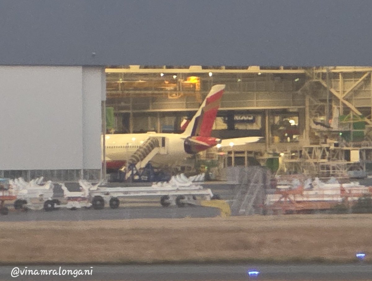 While I missed spotting VT-JRO - <a href="/airindia/">Air India</a>’s first A350-1000 yesterday as it was tucked back in the FAL, I caught a glimpse of it this morning while departing from the home of <a href="/Airbus/">Airbus</a> in Toulouse.  
Disappointed yesterday, but not anymore ! 
#AvGeek