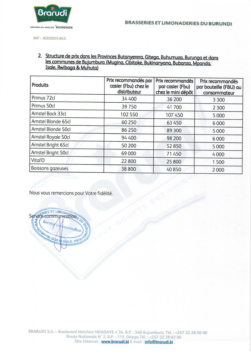 Merci pour votre confiance et votre fidélité.