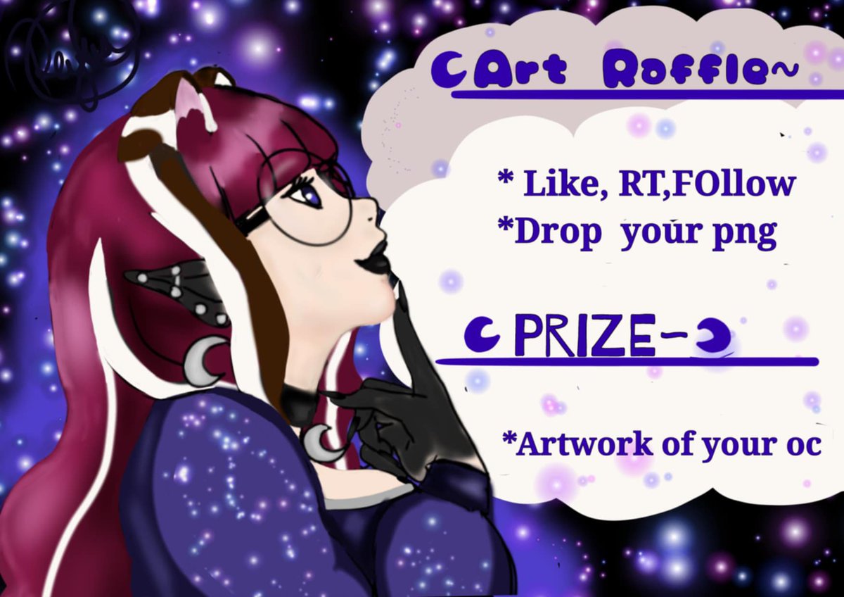 It's time for an art giveaway to celebrate my milestones ✨️ it can be a full body or a half body artwork -it will be discussed later on- 
• ends: August 20th 
•at 700 twitter follower a writing stream and a chibi png set will be unlocked✨️
Good luck💙
#artgiveaway #raffle