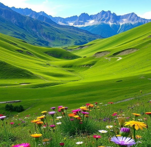 🌿 Where the earth wears a green crown and the mountains whisper to the clouds — nature’s beauty in its purest form. 🏞️💚
#NatureBeauty #LushGreen #MountainVibesAsk ChatGPT