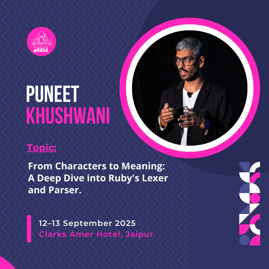 RubyConfIndia (@rubyconfindia) on Twitter photo We are excited to welcome Puneet Khushwani to the RubyConf India speaker lineup!
Register Now: townscript.com/e/rubyconf-ind…
#RubyConfIndia #RCI25 <a href="/Pkhushwani/">Puneet Khushwani</a> We are excited to welcome Puneet Khushwani to the RubyConf India speaker lineup!
Register Now: townscript.com/e/rubyconf-ind…
#RubyConfIndia #RCI25 <a href="/Pkhushwani/">Puneet Khushwani</a>