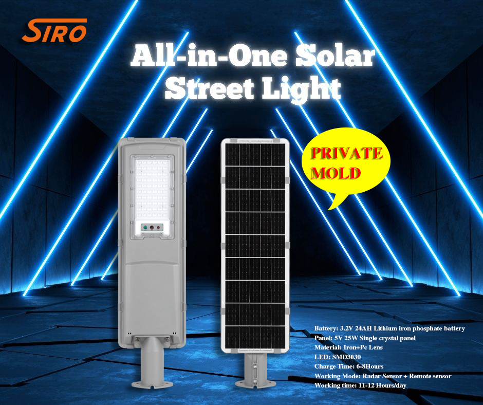 LED Solar panel street light 60W