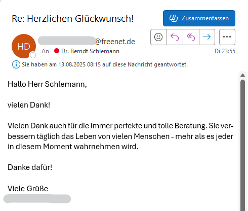 Finanzberater's tweet photo. ☀️ Schöner Start in den Tag! Mit so tollem Kundenfeedback macht die Arbeit doppelt Freude. Vielen Dank! 🙏😊
Genau darum geht’s bei uns – #Sicherheit, #Klarheit, das Leben unserer Kunden besser machen.
#Finanzberatung #Kundenzufriedenheit #Sicherheit #Lebensqualität #BU #PKV https://t.co/I8OafnpHMU