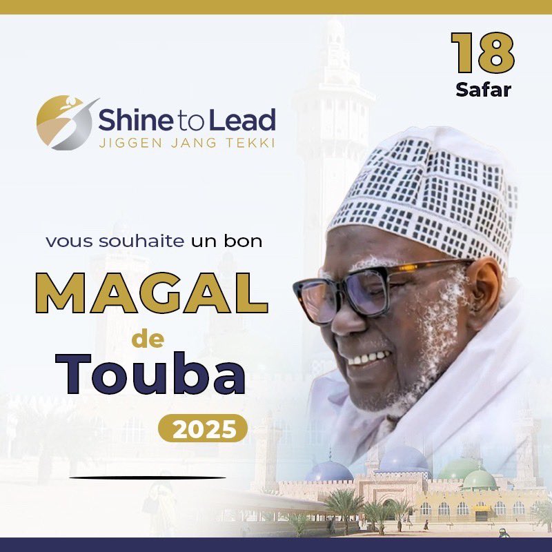 ✨ En ce jour béni du 𝟏𝟖 𝐒𝐚𝐟𝐚𝐫, Shine to Lead souhaite à toute la communauté un 𝐛𝐨𝐧 𝐌𝐚𝐠𝐚𝐥 𝐝𝐞 𝐓𝐨𝐮𝐛𝐚 𝟐𝟎𝟐𝟓.

Que cette commémoration inspire paix, foi, gratitude, solidarité, persévérance, droiture et quête du savoir.
🤲 Bon Magal à toutes et à tous.