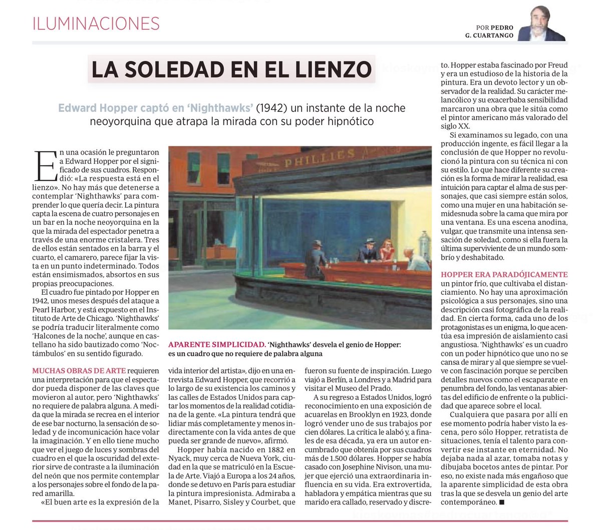 Hopper, la soledad del lienzo