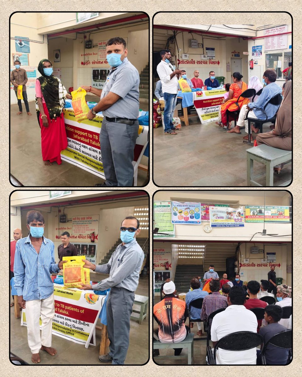 Primary Health Center Babarkot (@shiyalmukeshbha) on Twitter photo આજ રોજ સામૂહિક આરોગ્ય કેન્દ્ર જાફરાબાદ ખાતે અલ્ટ્રાટેક સીમેન્ટ કંપની દ્વારા તમામ ટીબીના લાભાર્થીને પ્રોટીન કીટ વિતરણ કરવામાં આવેલ હતી જેમાં કંપનીના અધિકારી તથા સામૂહિક આરોગ્ય કેન્દ્ર જાફરાબાદનો તમામ સ્ટાફ હજાર રહેલ. <a href="/DrRadhaKrishan7/">Radhakrishan Jat_DQAMO Amreli</a> <a href="/ddoamreli/">DDO Amreli</a> <a href="/amr/">Anna Marie Roberts</a> આજ રોજ સામૂહિક આરોગ્ય કેન્દ્ર જાફરાબાદ ખાતે અલ્ટ્રાટેક સીમેન્ટ કંપની દ્વારા તમામ ટીબીના લાભાર્થીને પ્રોટીન કીટ વિતરણ કરવામાં આવેલ હતી જેમાં કંપનીના અધિકારી તથા સામૂહિક આરોગ્ય કેન્દ્ર જાફરાબાદનો તમામ સ્ટાફ હજાર રહેલ. <a href="/DrRadhaKrishan7/">Radhakrishan Jat_DQAMO Amreli</a> <a href="/ddoamreli/">DDO Amreli</a> <a href="/amr/">Anna Marie Roberts</a>