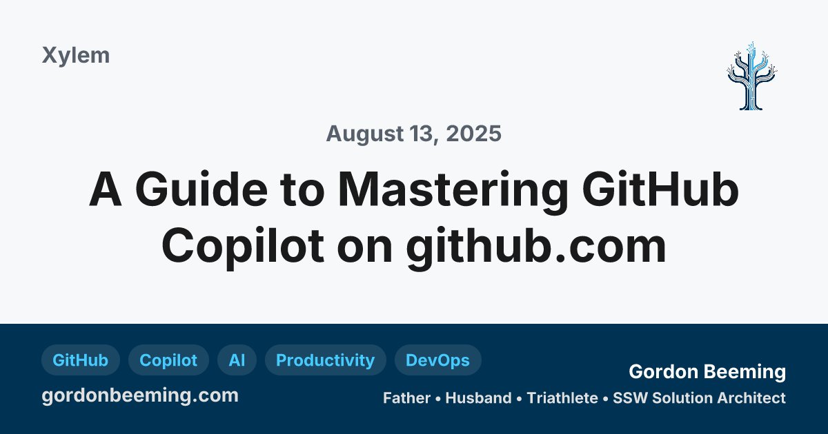 Supercharge your GitHub Copilot workflow! 🚀

It's not just for your IDE. Learn how to let Copilot handle entire PRs on github.com with better PBIs, batched feedback, and even screenshots in your reviews

gordonbeeming.com/blog/20250813/…

#GitHubCopilot #AI #Dev #Productivity