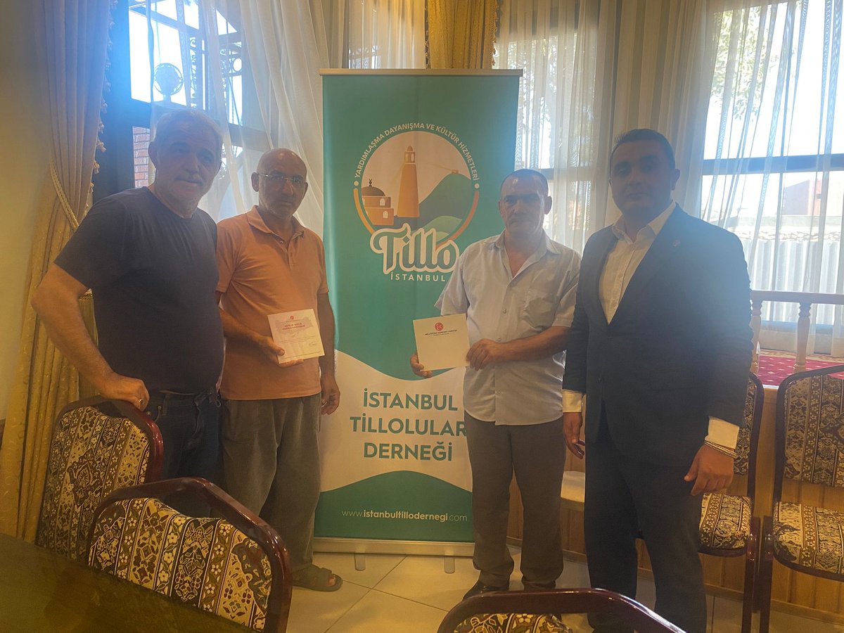 <a href="/mhp_fatihilce/">MHP Fatih</a> Başkan Yardımcılarımız Sn. <a href="/AhmetCicek_mhp/">Ahmet Çiçek</a>  ve Sn. <a href="/66alikaya/">Ali Kaya Yesil</a> , İstanbul Tillolular Derneği Başkanı Sn. Nasreddin Baycar Beyi Ziyaret Ederek, 16 Ağustos Cumartesi Günü, Saat 12.00'da, İstanbul/Bakırköy Wow Otelde Düzenlenecek Olan " Asırlık Birlik Sonsuz Kardeşlik