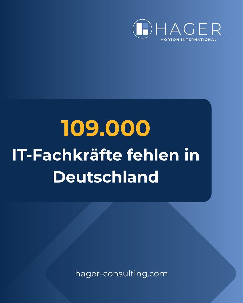 HagerECGmbH's tweet photo. Laut einer aktuellen Studie des Digitalverbands Bitkom fehlen der deutschen Wirtschaft derzeit rund 109.000 IT-Fachkräfte – das sind weniger als noch vor zwei Jahren (149.000), aber von echter Entspannung kann keine Rede sein.

Hier erfahren Sie mehr: https://t.co/BHjG13eqF6 https://t.co/sAEQO0YA0I