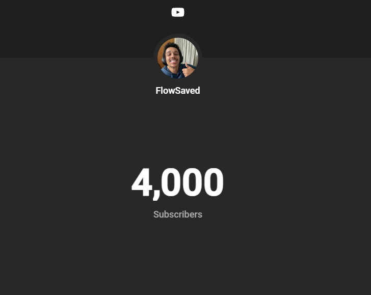 FlowSavedTV's tweet photo. I still remember hitting 1k subs and thinking, “Wow… a thousand people actually liked my content enough to subscribe.” Now we’re 4x past that. Couldn’t have done it without you all, thank you. https://t.co/pyFHXCi6dX
