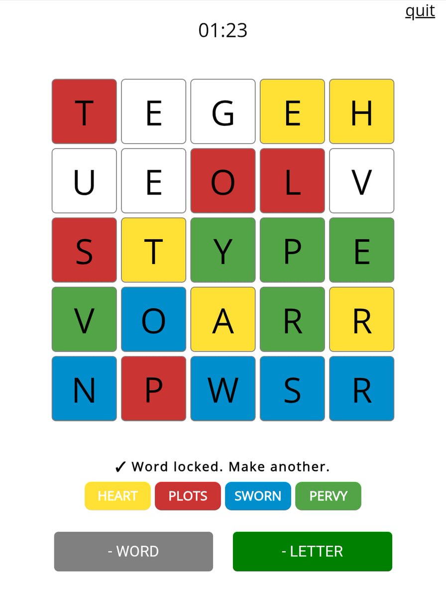 LMAOist (@lmaoist) on Twitter photo Our infinite play word game is back with a full redesign.
Make five 5 letter words from 25 lettered tiles.
Play FIFER at take5games.com/fifer
<a href="/dhimant/">Dhimant Parekh</a> <a href="/udupendra/">Thejaswi Udupa</a> <a href="/baldwhiner/">JΛYΣƧΉ </a> Our infinite play word game is back with a full redesign.
Make five 5 letter words from 25 lettered tiles.
Play FIFER at take5games.com/fifer
<a href="/dhimant/">Dhimant Parekh</a> <a href="/udupendra/">Thejaswi Udupa</a> <a href="/baldwhiner/">JΛYΣƧΉ </a>