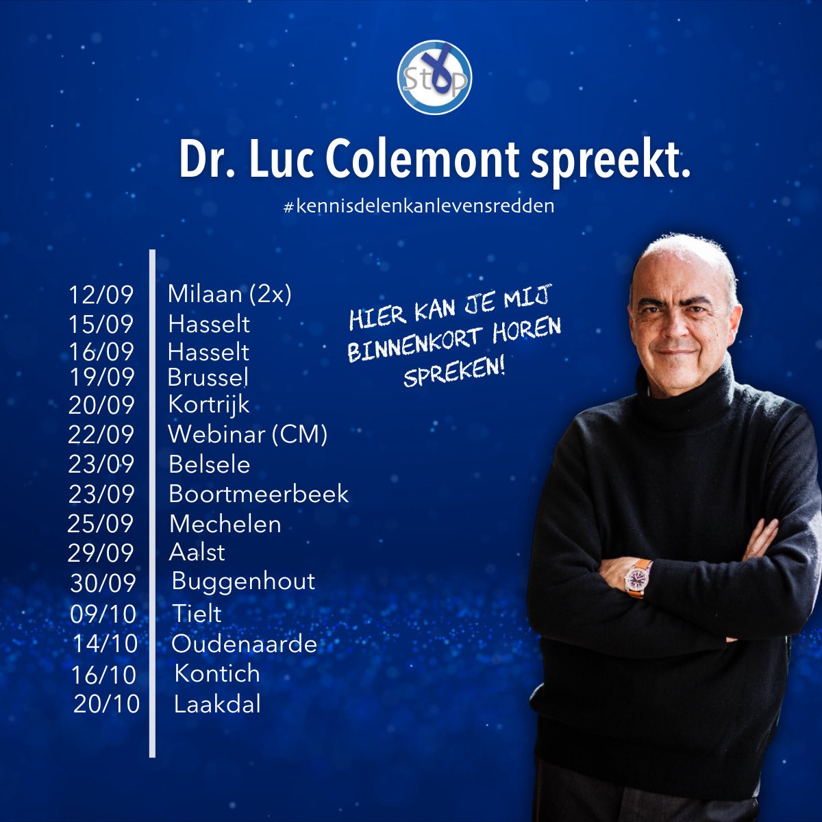 LucColemont's tweet image. “De tijd gaat snel, gebruik hem wel” Dat doe ik, want binnen 4 weken begin ik in Milaan 🇮🇹 aan mijn na-zomer @StopDarmkanker reeks #keynotes 😉
Hier alvast eerste plaatsen waar ik ga vertellen “Waarom campagne voeren tegen darmkanker?” zo belangrijk is 💙
#DoeDeTest 🙏