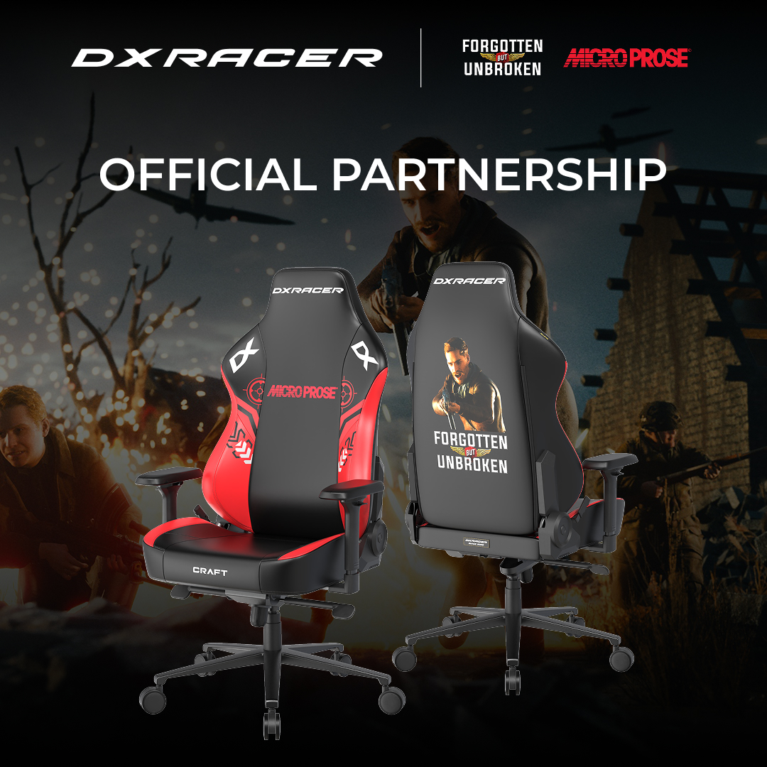 🔥 Limited Edition just dropped!
Team up with legendary publisher <a href="/micro_prose/">MicroProse</a>  &amp; Slovak studio <a href="/Centurion_Dev/">Centurion Developments</a> to launch the exclusive Forgotten But Unbroken gaming chair! 
📍Booth Hall 10.1 Stand A035 (Aug 20-24)
#dxracer #gamingchair #forgottenbutunbroken #microprose