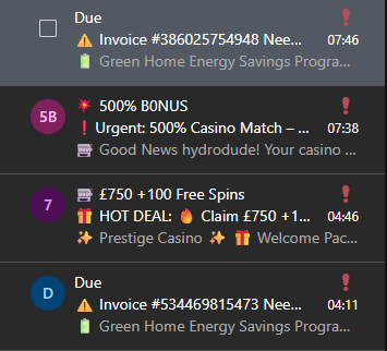 Spacejocks's tweet photo. @Ebuyer These are spam emails I've received from your no-reply@ebuyer.com email today.  Its currently 8:15am. https://t.co/Hxgzf9dLCv