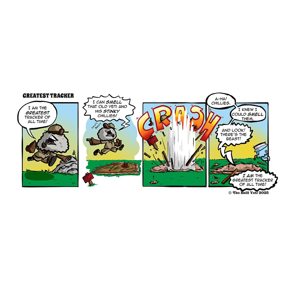 kev_brett's tweet image. 🧭 NEW COMIC ALERT! 🧭
“Greatest Tracker” is here!

Follow the hilariously hopeless Hunters as they stumble their way through another misadventure in the Bald Yeti universe. 

📖 Download the full comic FREE
🌍 Dive into the Bald Yeti world

thebaldyeti.com

#FamilyFun