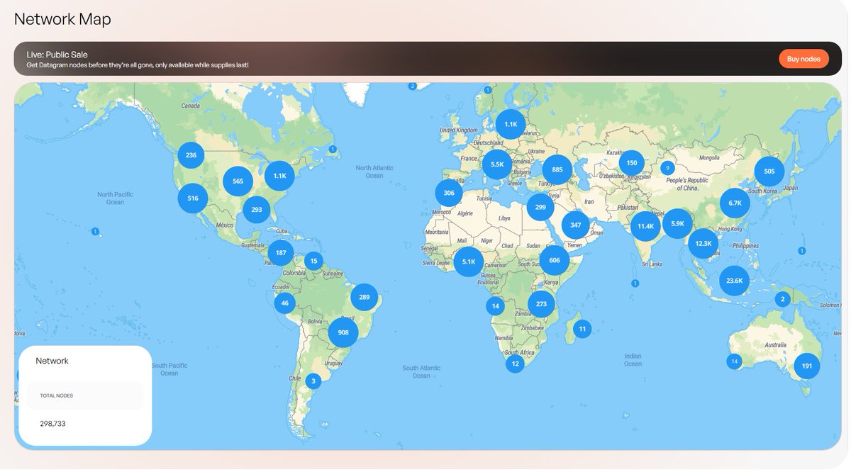 Jason Brink aka BitBender (@bitbenderbrink) on Twitter photo Almost 300,000 nodes online in the <a href="/DGramNetwork/">Datagram Network</a> Alpha Testnet!
Still growing like mad! Loving to see the new community online and plugging in!
nodesale.datagram.network
Don't forget to follow me for our next phase of growth. TGE coming up soon! Almost 300,000 nodes online in the <a href="/DGramNetwork/">Datagram Network</a> Alpha Testnet!
Still growing like mad! Loving to see the new community online and plugging in!
nodesale.datagram.network
Don't forget to follow me for our next phase of growth. TGE coming up soon!