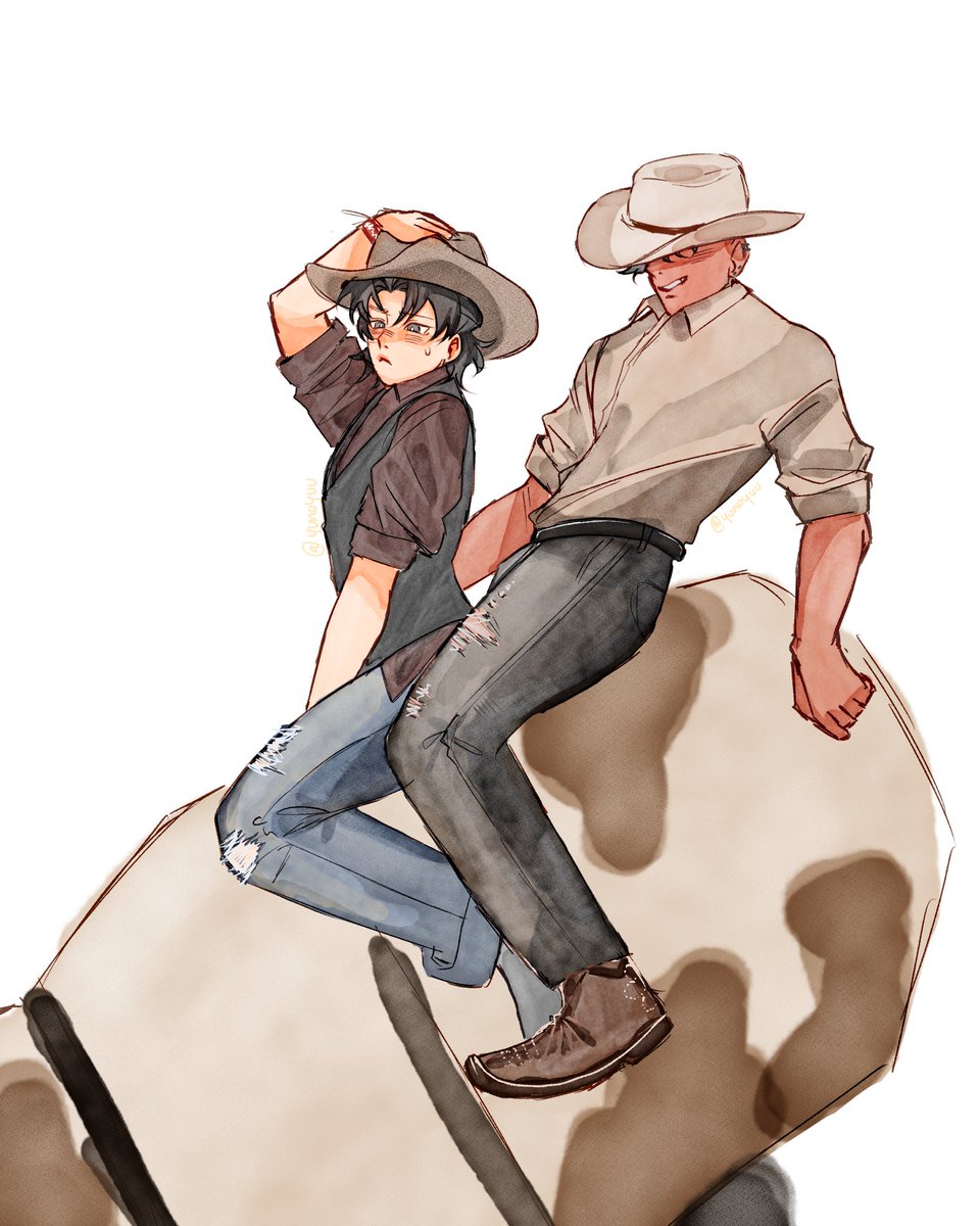 yun0yuu's tweet image. You know what they say…ride a cowboy or something #TimDrake #timkon #konel