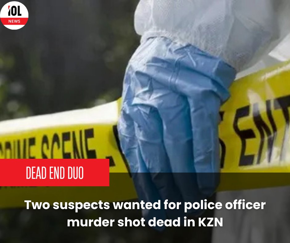 IOL's tweet photo. Two men suspected of killing a police officer were shot dead during a confrontation with SAPS in Inanda on Tuesday night.
#SAPS #InandaShootout #PoliceKilling #CrimeWatch #LawAndOrder #CopKillersDown #ManhuntEnds
Read on https://t.co/AIyaa0AaJH https://t.co/MZpdpSIz8R