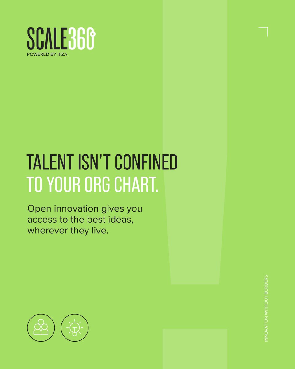Talent isn’t confined to your org chart.
 
Open innovation gives you access to the best ideas, wherever they live.
 
Explore more with Scale360: scale360.global