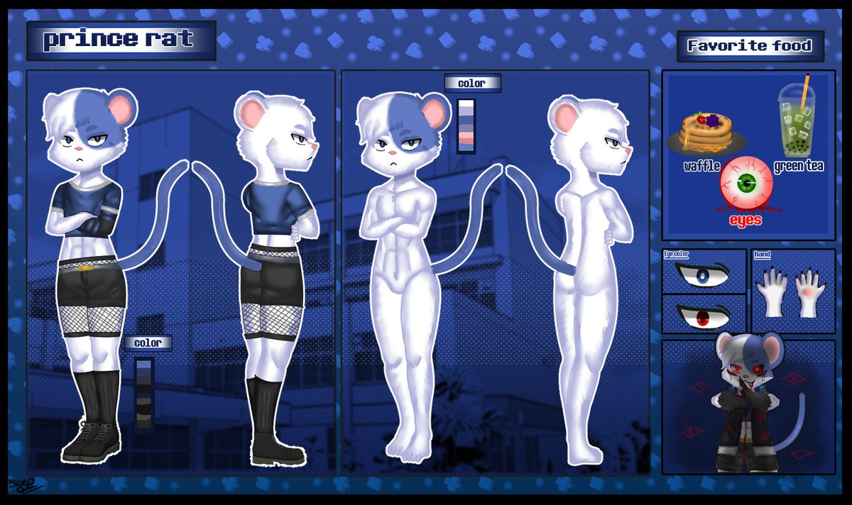 PrinceTheRabbi1's tweet photo. ✨My mascot design for 2025, Prinerat✨🐭
This is my design, which took me a long time to design. It took me a long time to find the outfit I wanted.
It took me quite a while, so I'll consider this my introduction on the page. https://t.co/9eboswgBPh