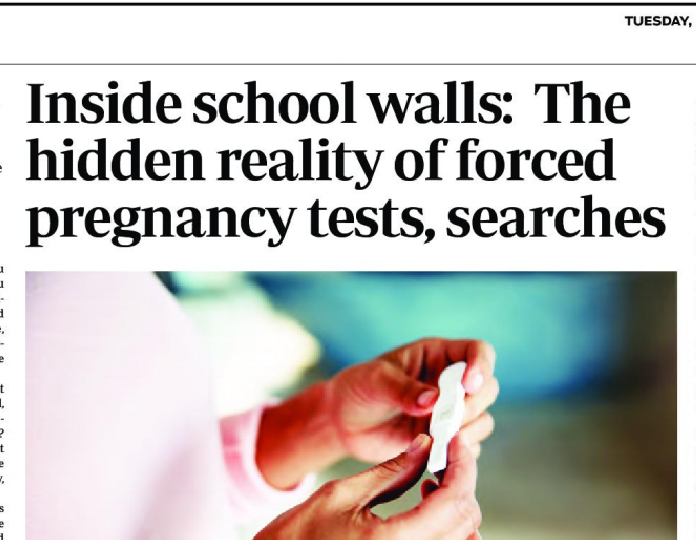 In our community, schools should be places where girls feel safe, respected, and valued. Pregnancy tests in school bring fear and shame instead of care and support. Let us choose love, guidance, and respect so every girl can succeed. #HerRightsHerFuture