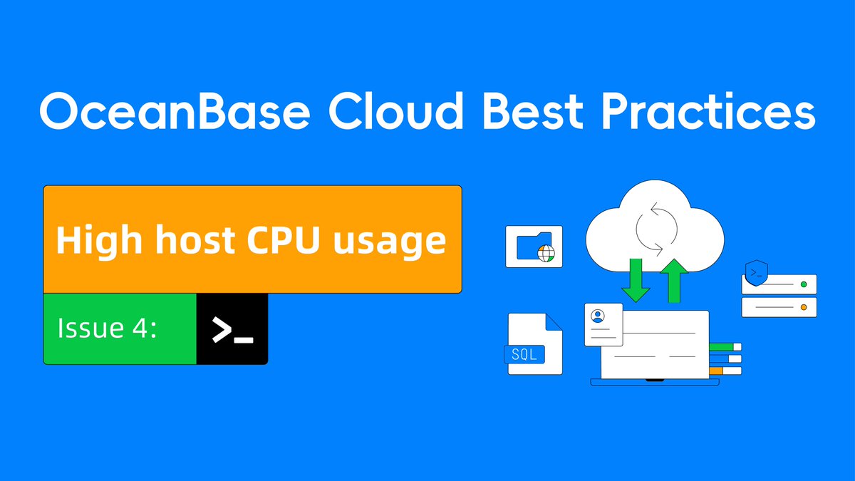 OceanBaseDB's tweet image. High host CPU usage killing DB performance?#OceanBase’s quick fixes for cloud teams:
🔍 Verify & troubleshoot CPU spikes with smart alerts & monitoring
🎯 Fix fast with automatic root cause analysis or top SQL detection. Solutions uncovered!
👉 Full guide: en.oceanbase.com/docs/common-be…