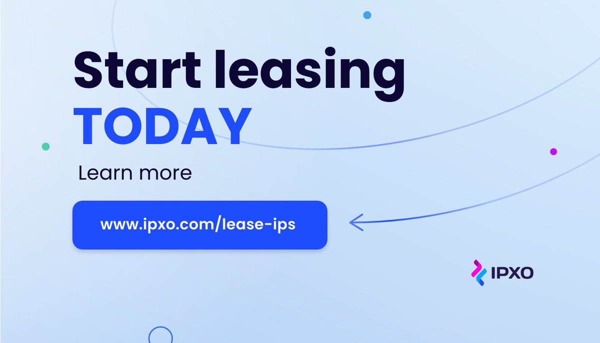 Scale your network with global IPv4 🌏

<a href="/IPXOcom/">IPXO</a> leases /16–/24 across all major RIRs - instant, flexible, and secure.
Every lease includes IP management tools to keep your network clean &amp; growth-ready.

Learn more 🔗: ipxo.com/lease-ips/

#IPXO #IPv4Leasing #IPManagement