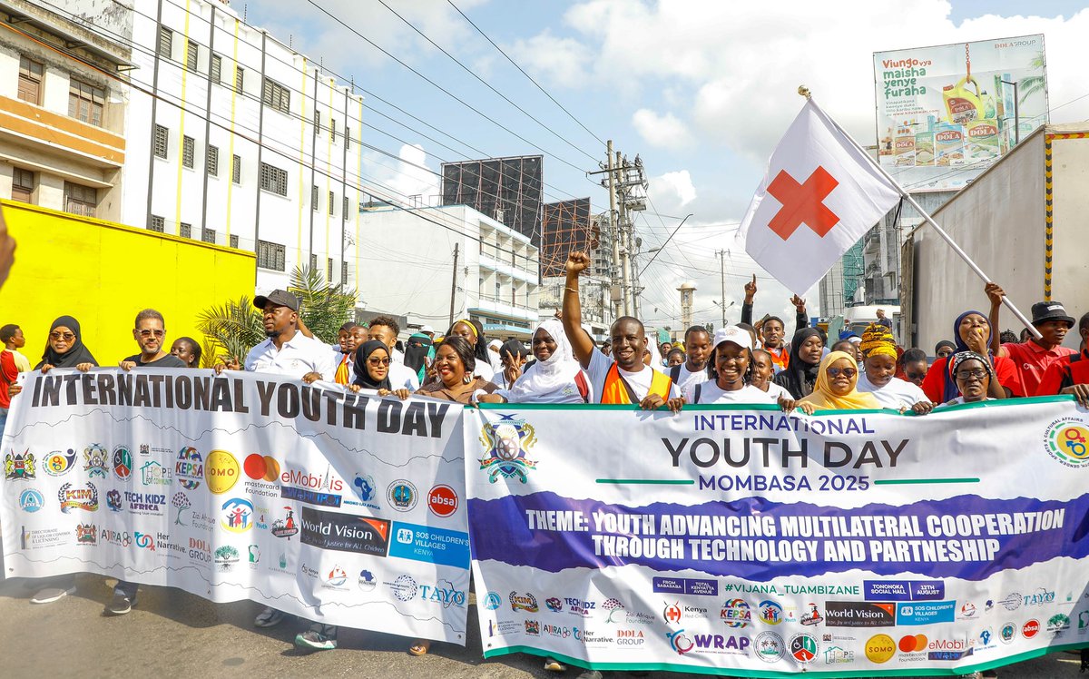 #IYD2025 
#IYD2025Ke 
#TAYO2025
#ImpactfulWednesday 
To mark the International Youth Day in Mombasa, the county government, different partners and youth came together to celebrate in style. The day was marked with a walk and impactful conversations at the Tononoka Social Hall.