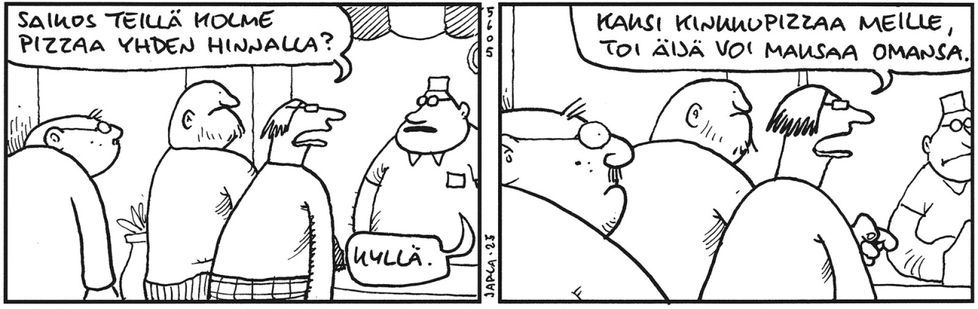 6sto's tweet image. #Fingerpori #pizza #pitsa #pizzeria #tarjous #alennus #ale #huumori #sarjakuva #humor #comic #vitsi buff.ly/FJlWUhp