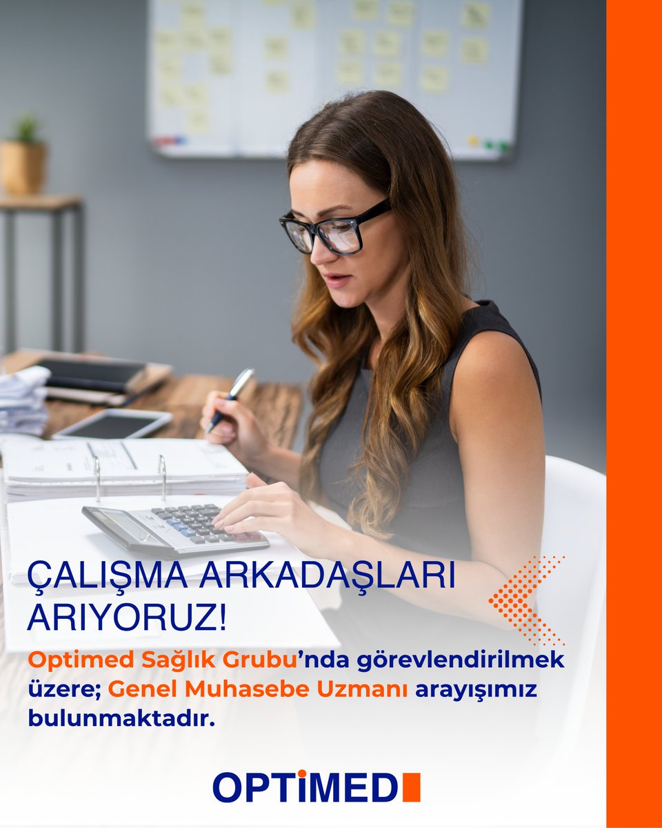 Optimed Sağlık Grubu'nda görevlendirilmek üzere “Genel Muhasebe Uzmanı” arıyoruz.

Ailemize katılmak isterseniz;

📧 ik@optimedhastanesi.com

#OptimedSağlıkGrubu #SağlığınızGüvende #GenelMuhasebeUzmanı #Muhasebeci #GenelMuhasebe #İşİlanı #Çerkezköy #Tekirdağ