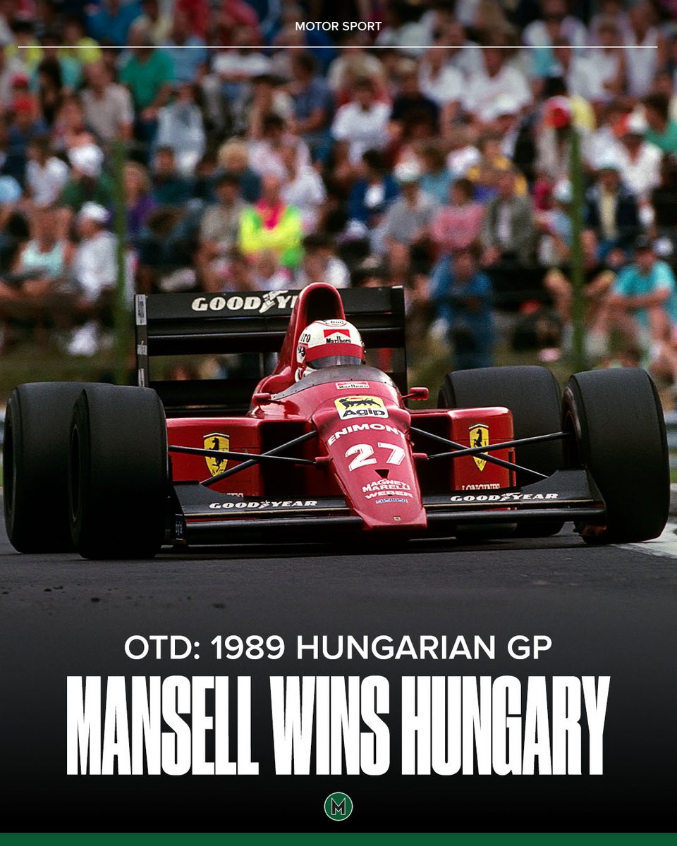 Il Leone roared from 12th on the grid to win the 1989 Hungarian GP OTD.

What a drive – image by Paul-Henri Cahier / Getty Images.