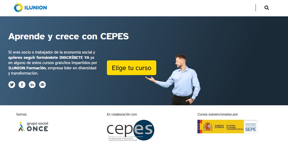 CEPES (@cepes2) on Twitter photo 🔵Si eres socio o trabajador de la #EconomíaSocial y quieres seguir formándote inscríbete en alguno de los cursos gratuitos impartidos por <a href="/ILUNION/">ILUNION</a> Formación, empresa líder en diversidad y transformación.
🔗Todos los cursos
formacion.ilunionconsultoria.com/CEPES?utm_sour…
#FormaciónES #AulaCEPES 🔵Si eres socio o trabajador de la #EconomíaSocial y quieres seguir formándote inscríbete en alguno de los cursos gratuitos impartidos por <a href="/ILUNION/">ILUNION</a> Formación, empresa líder en diversidad y transformación.
🔗Todos los cursos
formacion.ilunionconsultoria.com/CEPES?utm_sour…
#FormaciónES #AulaCEPES
