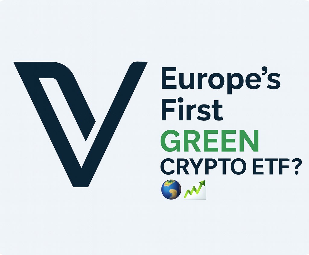 PERE_Mainz's tweet photo. EUROPE'S FIRST GREEN CRYPTO ETF? 🌍📈
Why Smart Money Might Be Positioning for #VeChain

The below thread provides a breakdown of why a #VeChain ETF could happen — and why it would survive regulatory fire drills that sink 99% of crypto.🧵👇