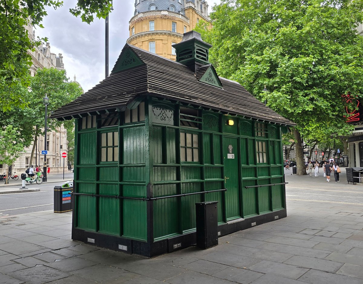 Cabmen's shelters were created in 1875 by the Cabmen's Shelter Fund to provide food and drink to hackney carriage drivers without them resorting to pubs. There were originally 61 in London, and the Embankment shelter at Charing Cross is one of 13 that still survive.