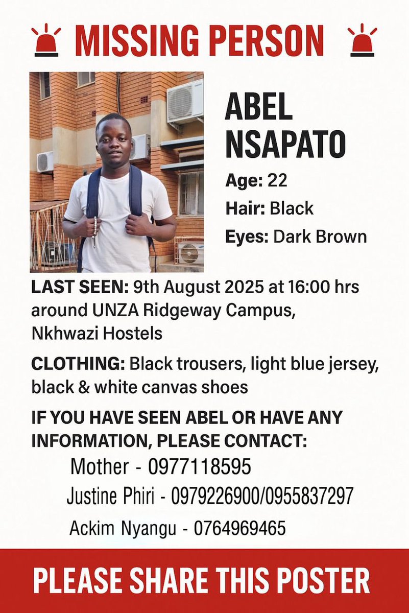 Hi guys, my classmate has been missing since Saturday.
Please retweet to spread the word.🙏🏾